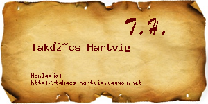 Takács Hartvig névjegykártya